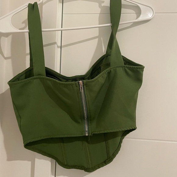 Green corset top - Picture 2 of 2